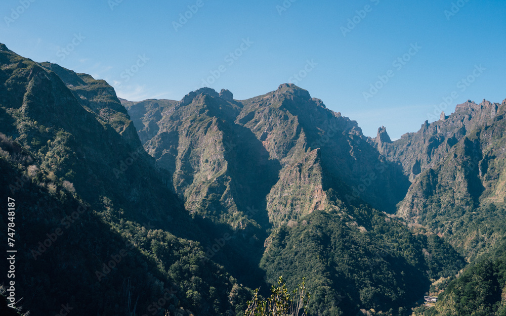 Pico Ruivo and Pico do Areeiro mountain peaks in Madeira, Portugal