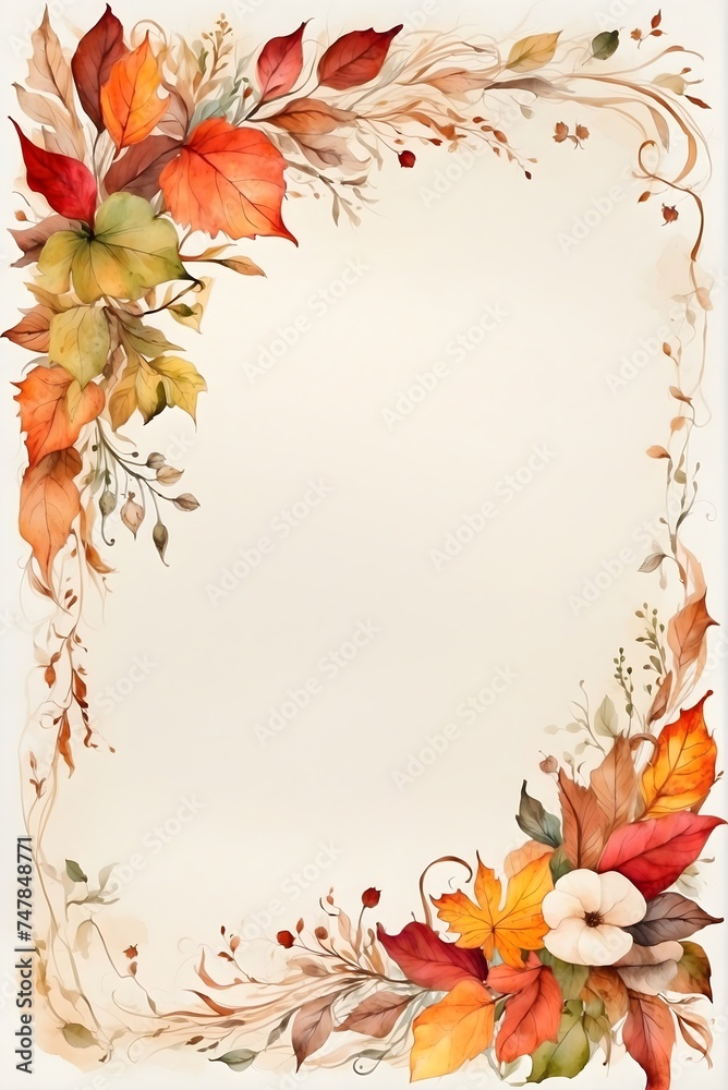 Vorlage - Herbst - Bunte Blätter - Briefvorlage Vorlage - Herbst - Bunte Blätter - Briefvorlage