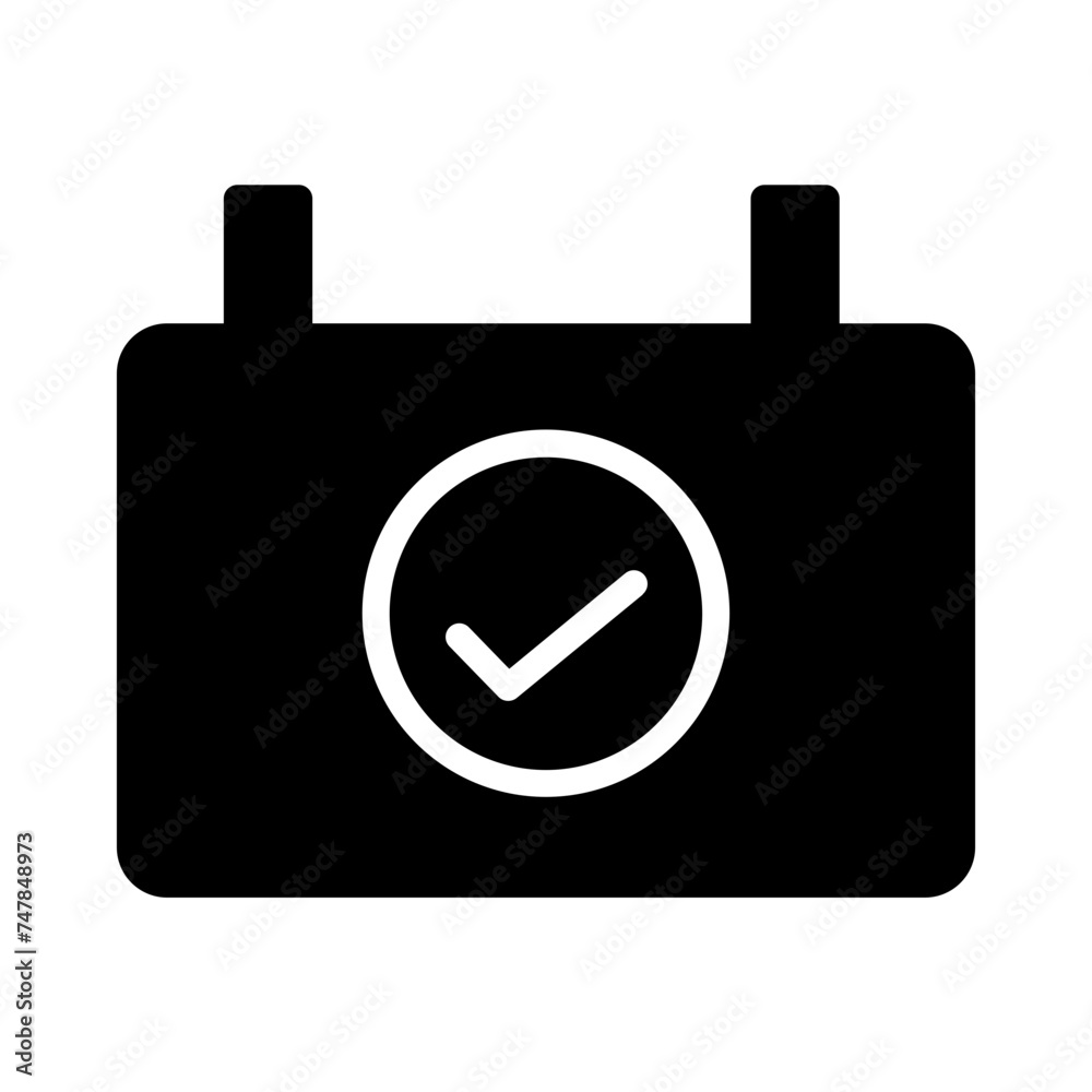 Obraz premium calendar clock date Glyph Icon