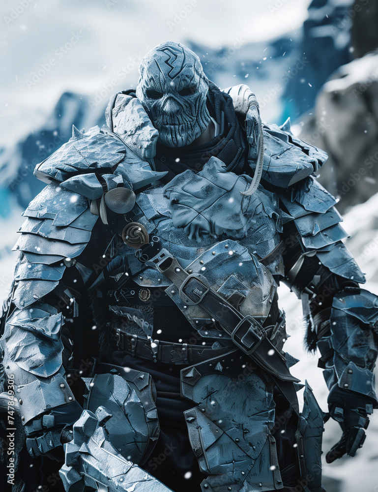RPG DND fantasy character for Dungeons and Dragons, Roleplay, Avatar, Orc, Brute, Soldier, Warrior, Hero, Ice knight RPG DND fantasy character for Dungeons and Dragons, Roleplay, Avatar, Orc, Brute, Soldier, Warrior, Hero, Ice knight