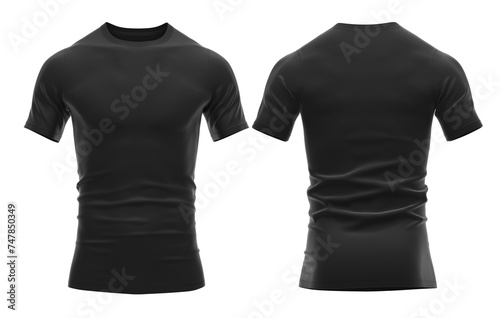 Black Color Soccer Jersey 3d rendered for mockup 4K