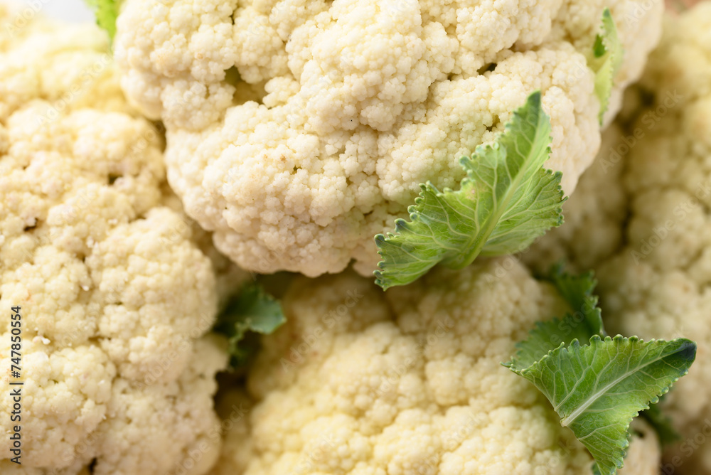Organic cauliflower texture for food background Organic cauliflower texture for food background