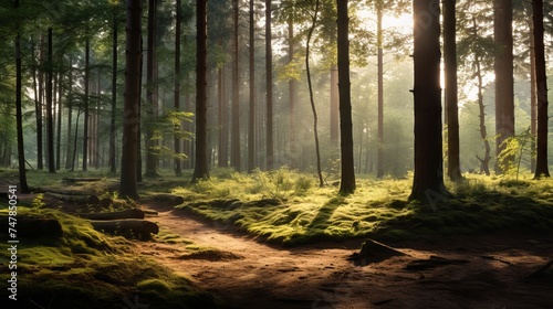 Wide-angle Panoramic View of Forest with Sun Rays, Captured by Canon RF 50mm f/1.2L USM © Nazia