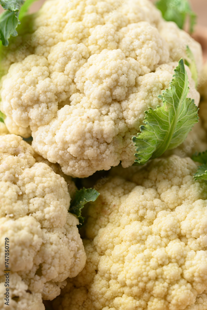 Organic cauliflower texture for food background Organic cauliflower texture for food background