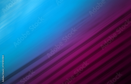 Abstract blurred blue and pink line texture. Turquoise blur water backdrop. Motion effect illustration for your graphic design, banner, background, wallpaper or poster. 3D rendering
