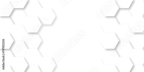 Hexagonal background with hexagons. Abstract background with lines. 3d texture background.  abstract technology mosaic background. white paper texture and futuristic web cell business.