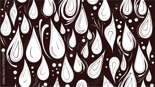 Vector illustration is suitable for web pages design. Watercolor hand drawn marbling illustration. Monochrome marble pattern. Marble texture. Vector. Floral seamless pattern.
