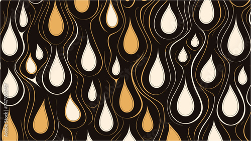 Vector illustration. Seamless pattern. Rain background icon illustration design. Water drop seamless pattern. Vector background with hand drawn raindrops.