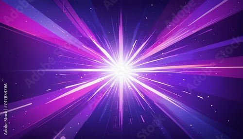 Abstract Violet Explosion  A Starry Background