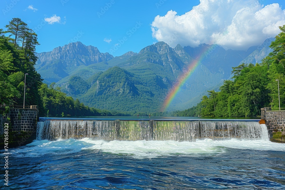 Fototapeta premium beautiful sky rainbow nature professional photography