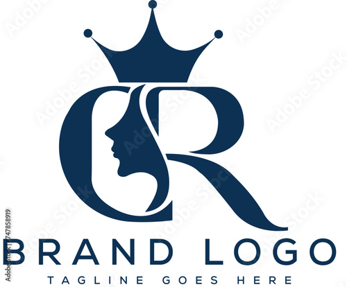 Letter cr logo design vector template design for brand