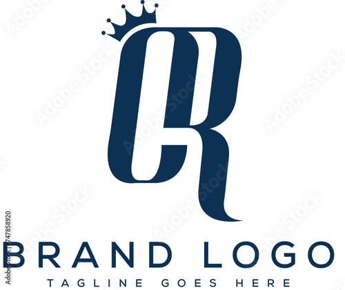 Letter cr logo design vector template design for brand