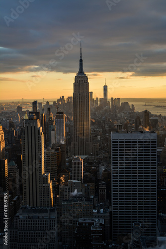 New York City skyline during sunset © Andreas