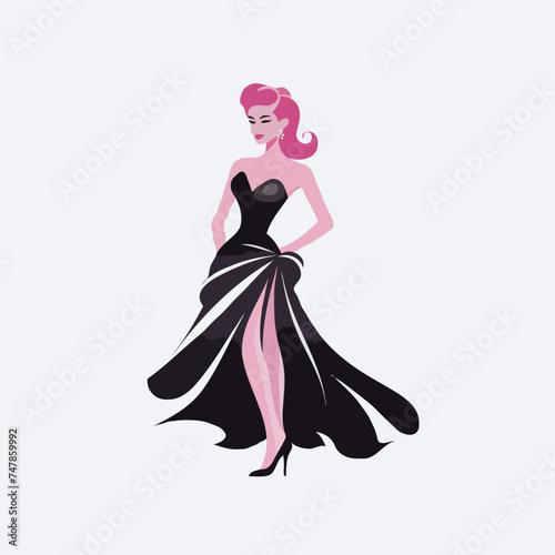 girl in a pink dress