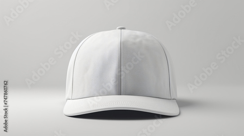 white baseball cap mock up isolated on white background, Suitable for various marketing and promotional materials photo