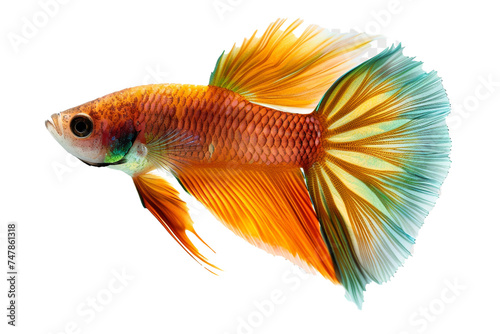 A lone platy fish dances through aquamarine expanses, sheer beauty object on a transparent background. 