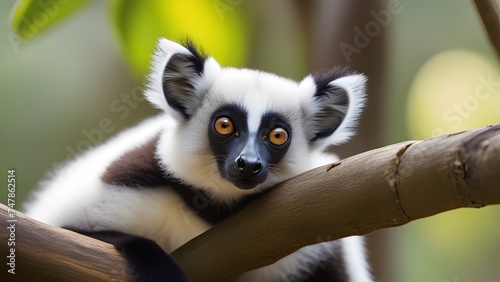 Photo of a Indri (Lemur)Generative AI