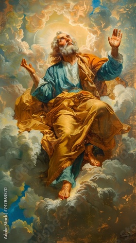Omnipotent Gaze: Deity Among the Clouds