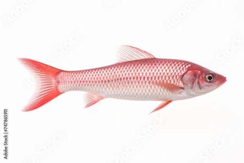 a red and white fish