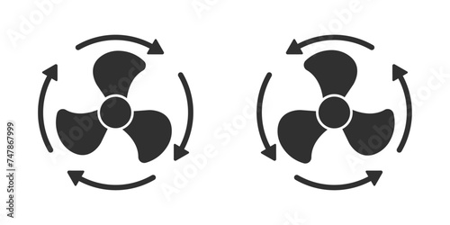 Fan rotation direction icon vector illustration photo