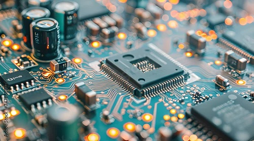A computer circuit board photo