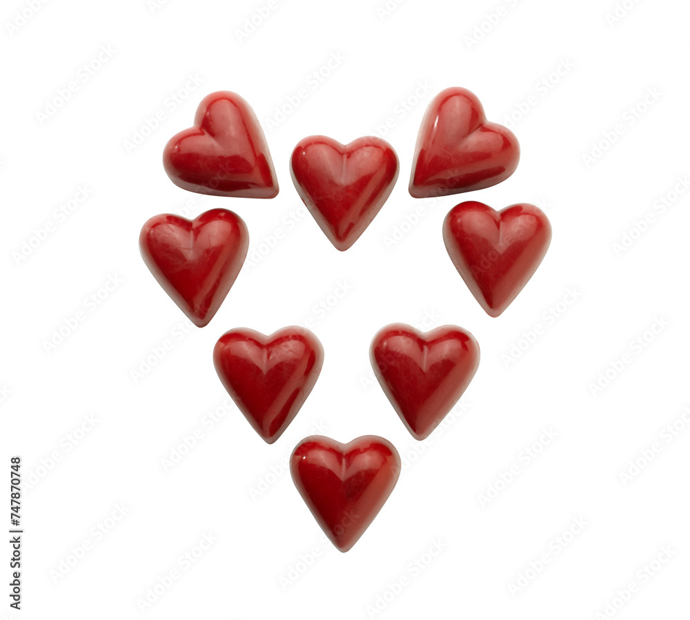 heart-shaped praline (clipping path)