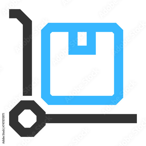 parcel trolley icon illustration