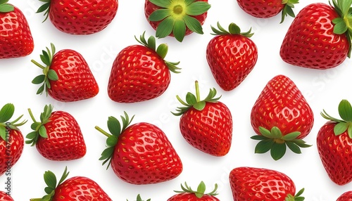 Seamless Pattern of Red Strawberries: Vector Design