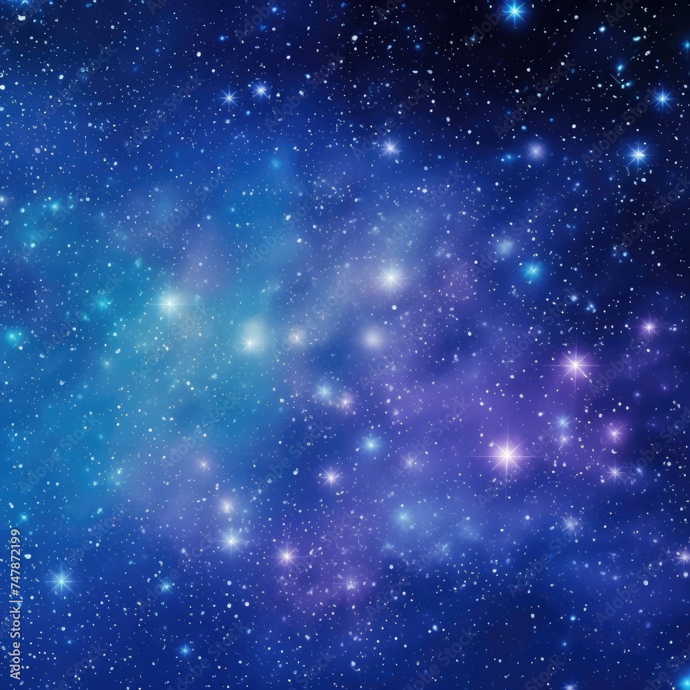 Shining mesmerizing space background. Dark night sky with shining stars.