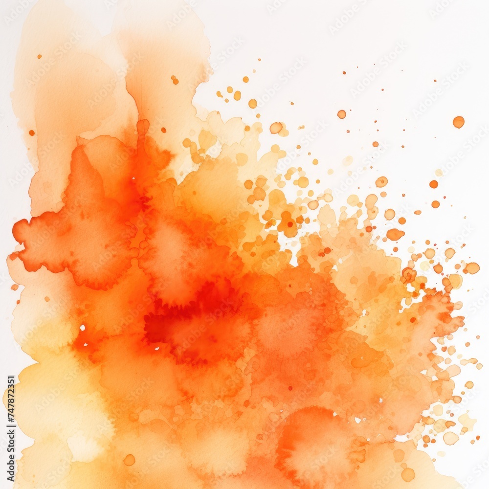 Orange and Yellow Splash on White Background