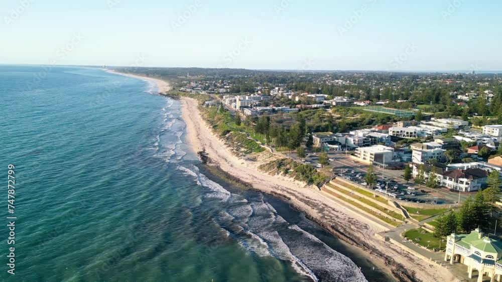Aerial view of Cottesloe Beach on a sunny afternoon, Western Australia Aerial view of Cottesloe Beach on a sunny afternoon, Western Australia