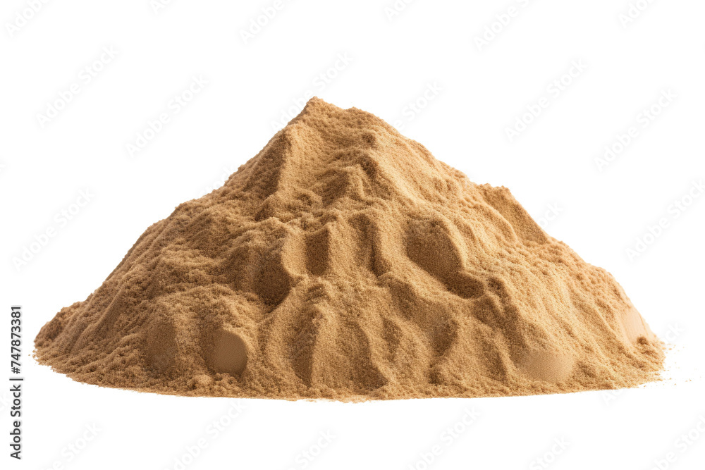 Pile of Sand. A mound of sand is stacked neatly. The grains of sand are closely packed together, forming a textured heap. Pile of Sand. A mound of sand is stacked neatly. The grains of sand are closely packed together, forming a textured heap.