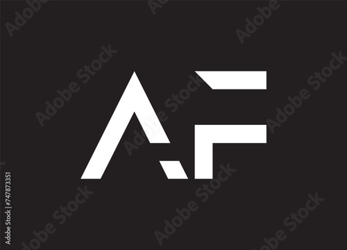  AF FA initial based Alphabet icon logo.