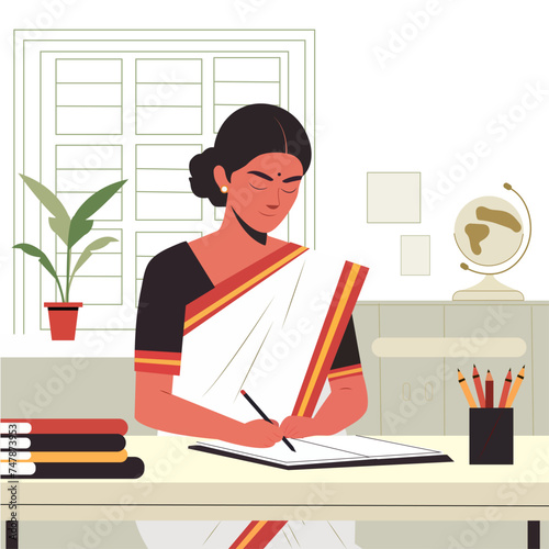 Indian Woman working as Teacher