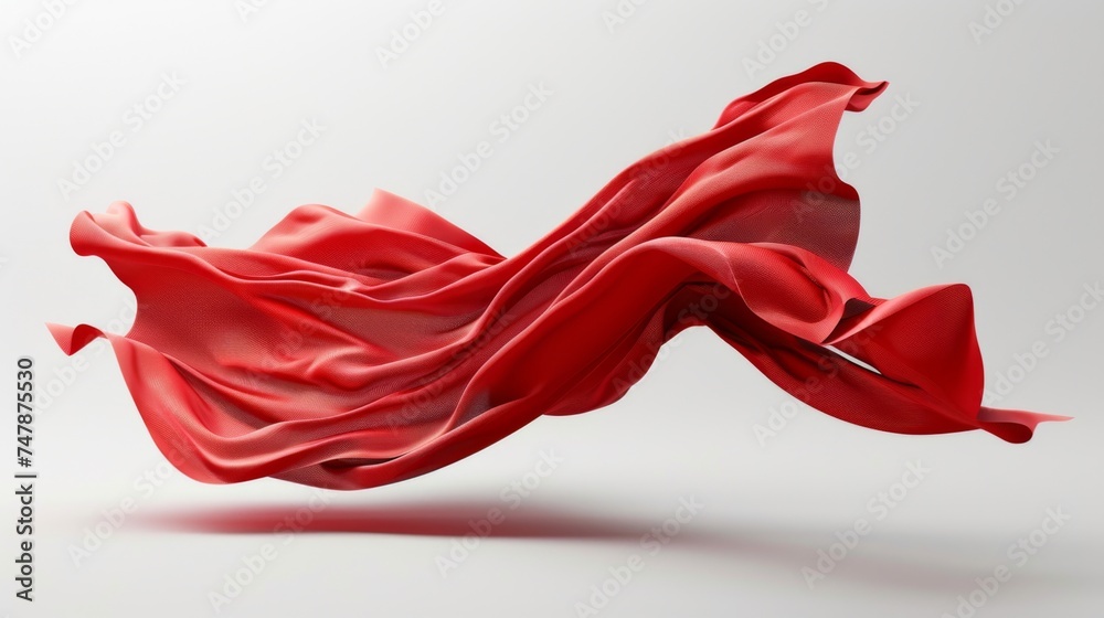 Elegant pink silk fabric flowing in mid-air against a soft background Elegant pink silk fabric flowing in mid-air against a soft background