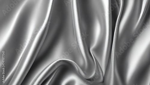 silk fabric background silver