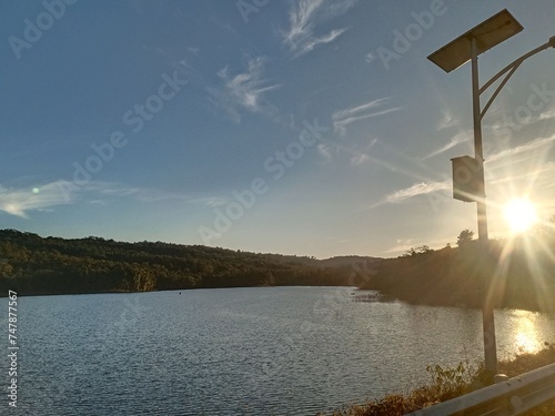 sunrise over the lake