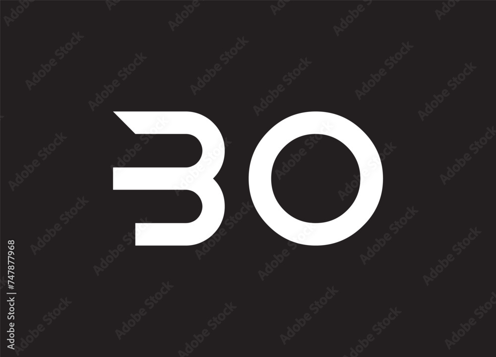 letter bo linked circle lowercase monogram logo letter bo linked circle lowercase monogram logo