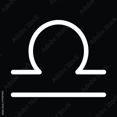 libra symbol zodiac sign with black background