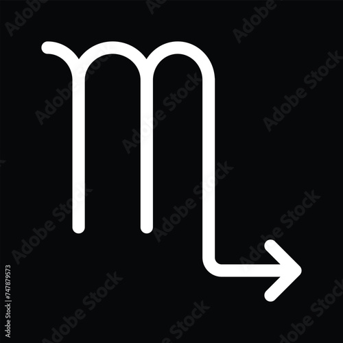 astrological sign of scorpio with black background
