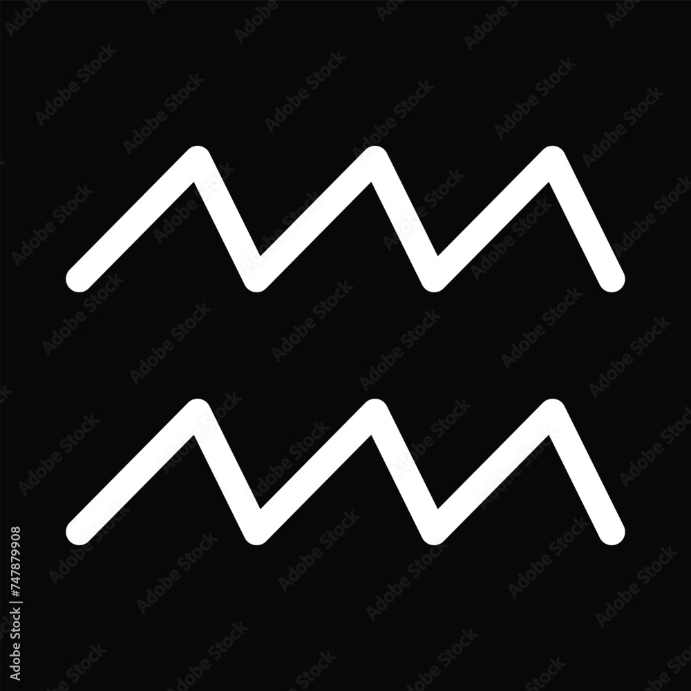 aquarius zodiac sign,black background