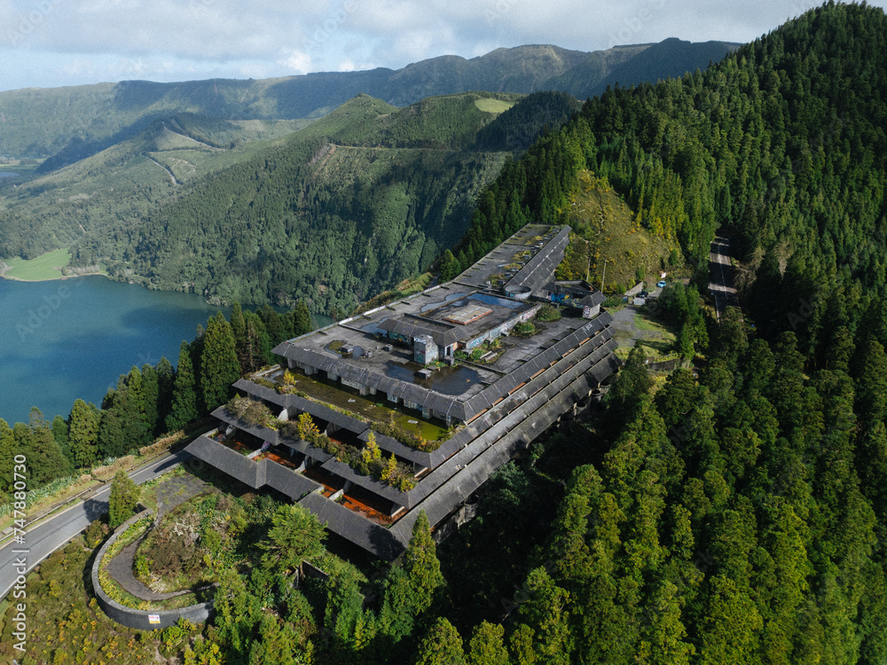 Φωτογραφία Aerial shot picturesque paradise of Sete Cidades in Azores, Sao Miguel