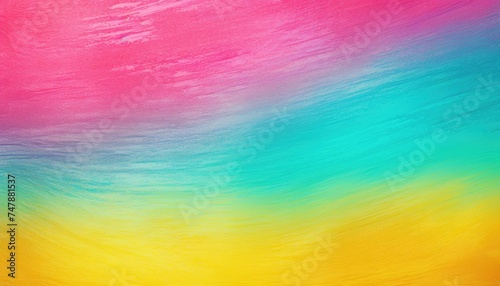 Colorful pink, yellow and turquoise gradient noisy grain background texture