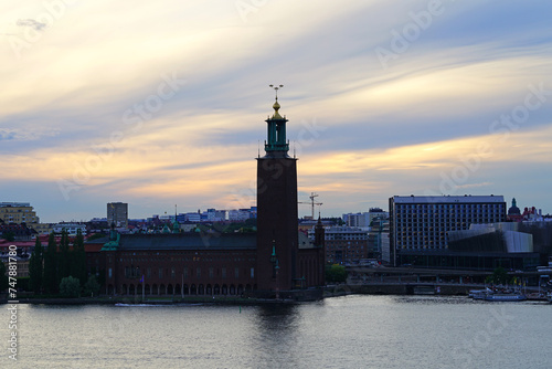 Stockholm City Hall is the building of the Municipal Council for the City of Stockholm in Sweden. It stands on the eastern tip of Kungsholmen island