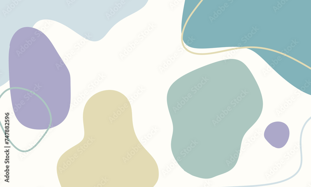 Abstract blob free shape on white background, colorful blob shapes with stain overlay effect.