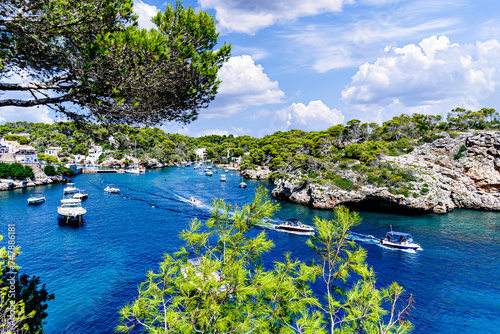 Beautiful views of Cala Figuera in Santanyi, Mallorca, Balearic Islands, Spain photo