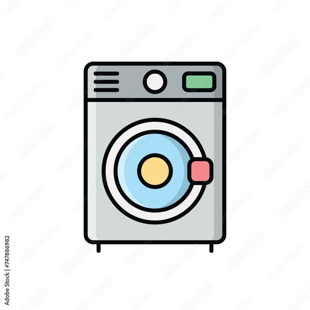 Laundry Machine icon vector stock illustration Laundry Machine icon vector stock illustration