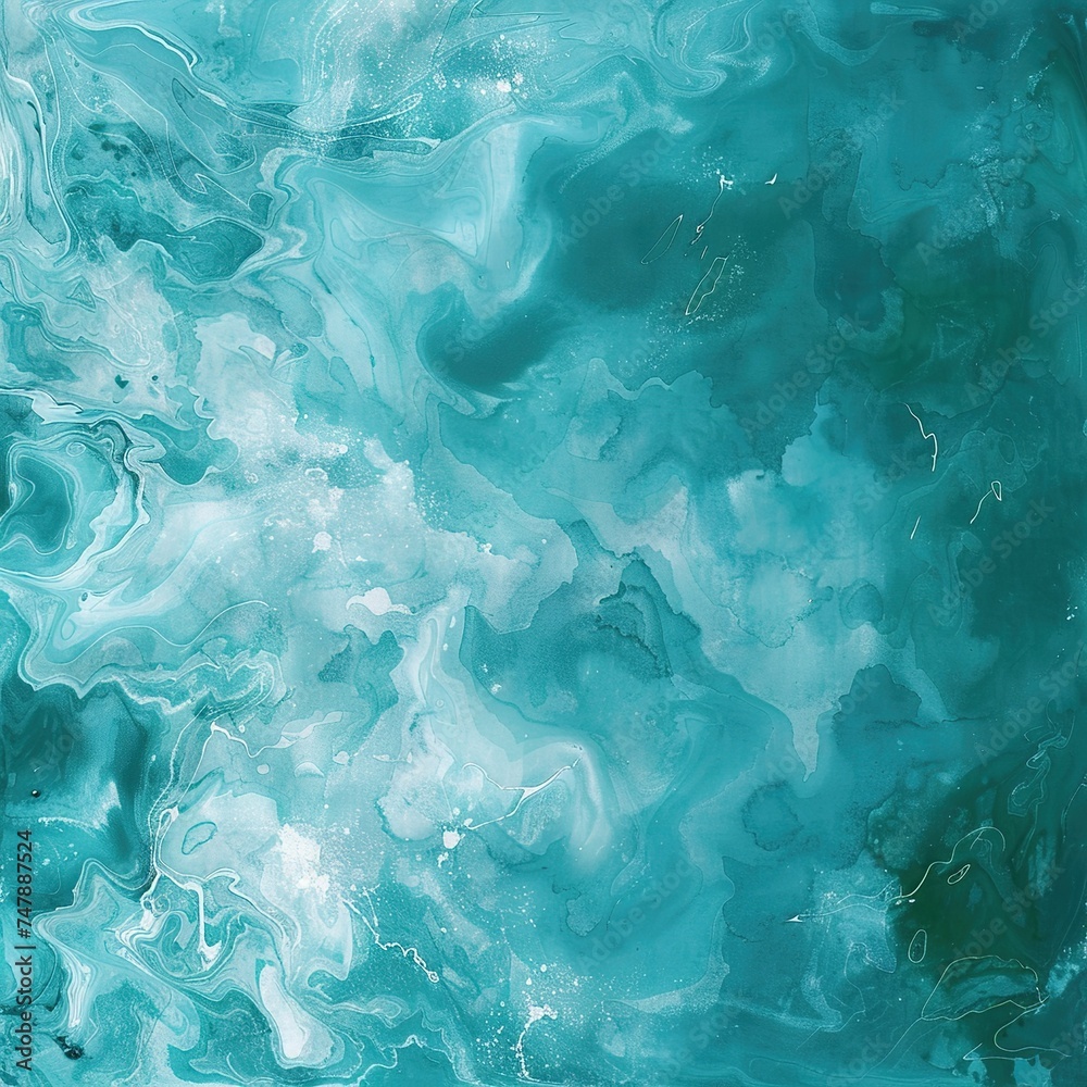 Naklejka premium Abstract watercolor paint background by teal color blue and green with liquid fluid texture for background