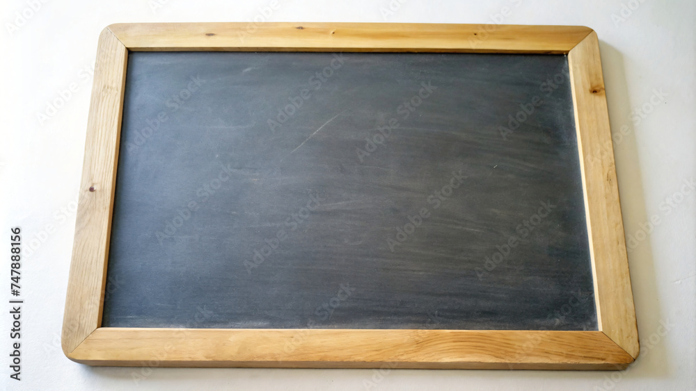 Empty Wooden Blackboard on White Background Empty Wooden Blackboard on White Background