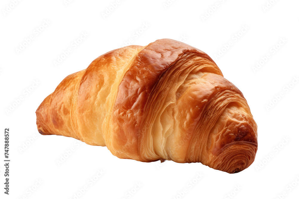 A detailed, close up view of a freshly baked croissant. The croissant is golden brown, flaky, and buttery, showcasing its intricate layers and texture. A detailed, close up view of a freshly baked croissant. The croissant is golden brown, flaky, and buttery, showcasing its intricate layers and texture.
